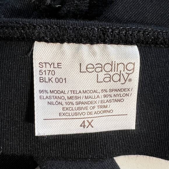 Leading Lady Front Close Cross Back Comfort Bra Women's 4X Black - Picture 5 of 6